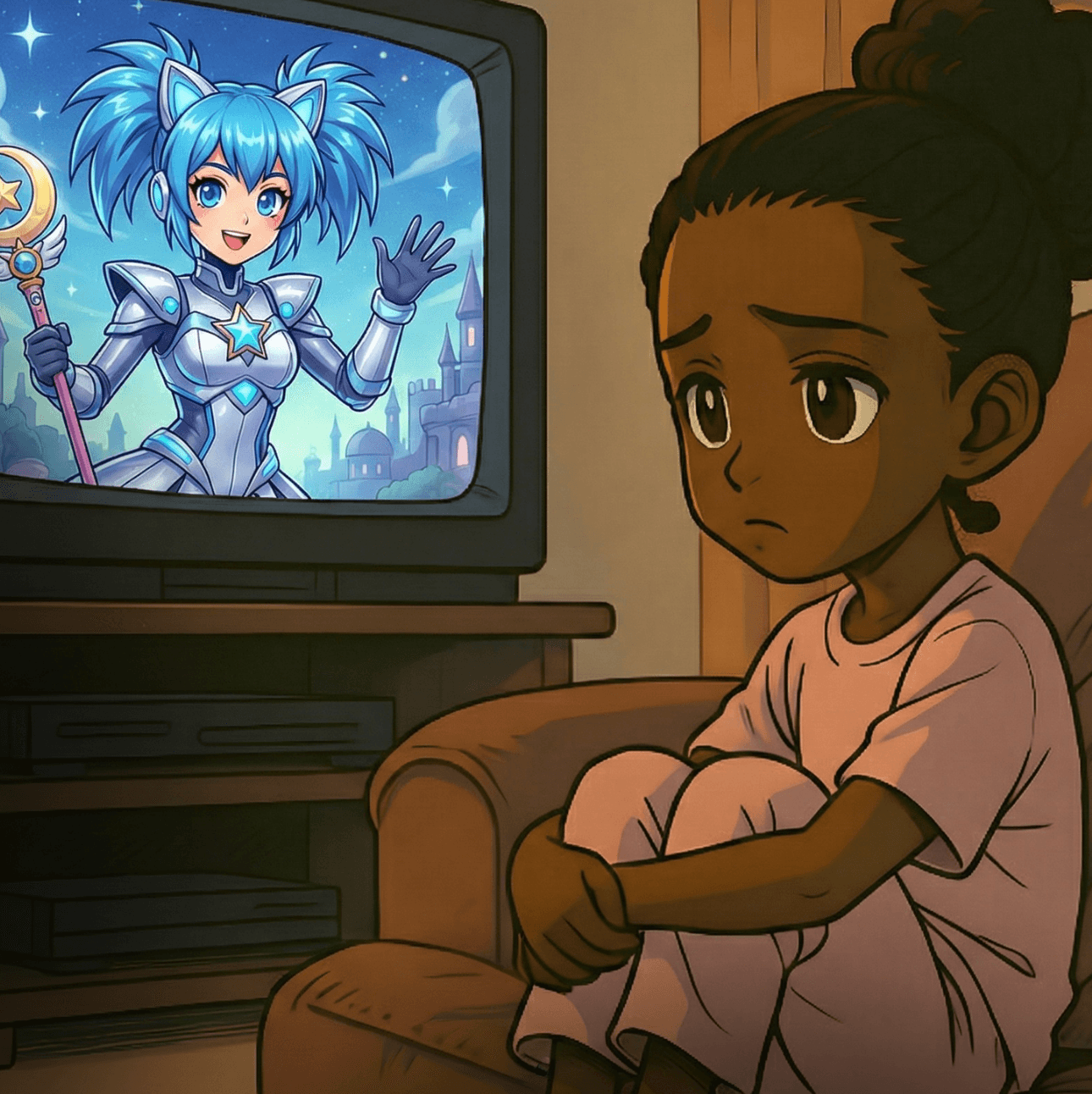 A split scene showing modern Korean city life and natural mountain landscapes